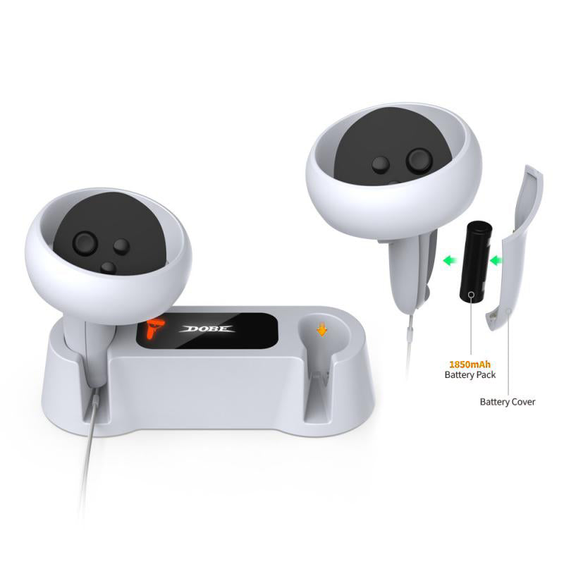 DOBE TY-18170 Charging Dock Station Dual Controller Charger Holder Base for Oculus Quest 2 VR Accessories DOBE TY-18170 Charging Dock Station Dual Controller Charger Holder Base for Oculus Quest 2 VR Accessories